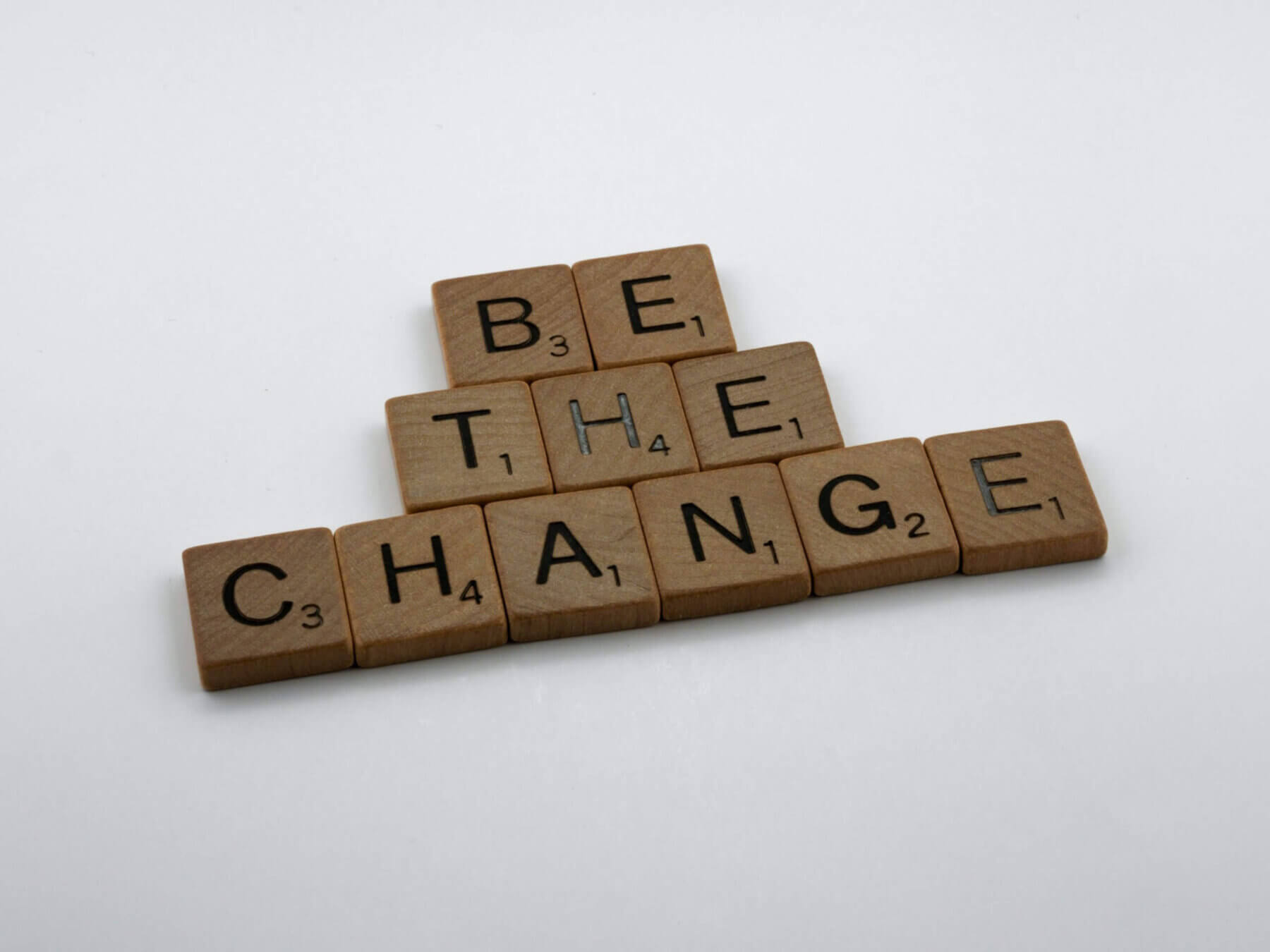 Be The Change Scrabble Pieces